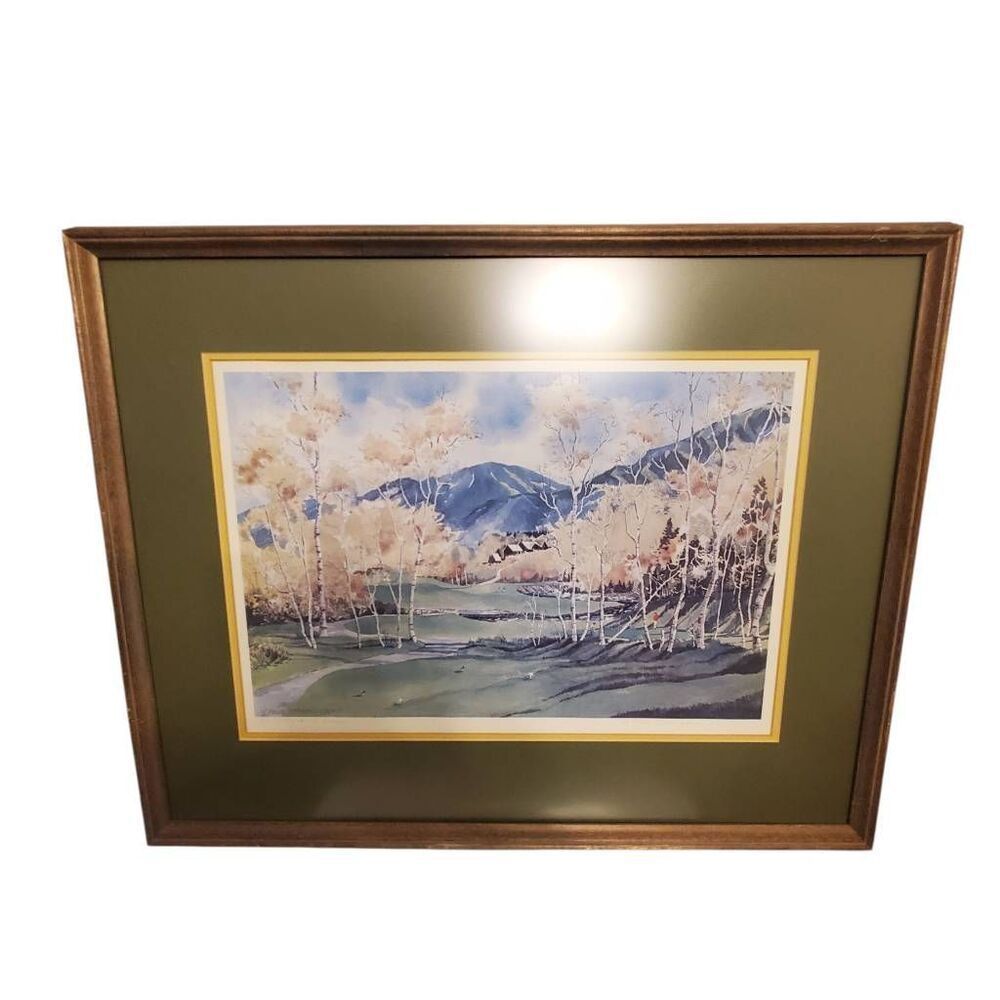 Nancy Taylor Stonington Beautiful Artist Signed  Lithograph Watercolor Print Sun
